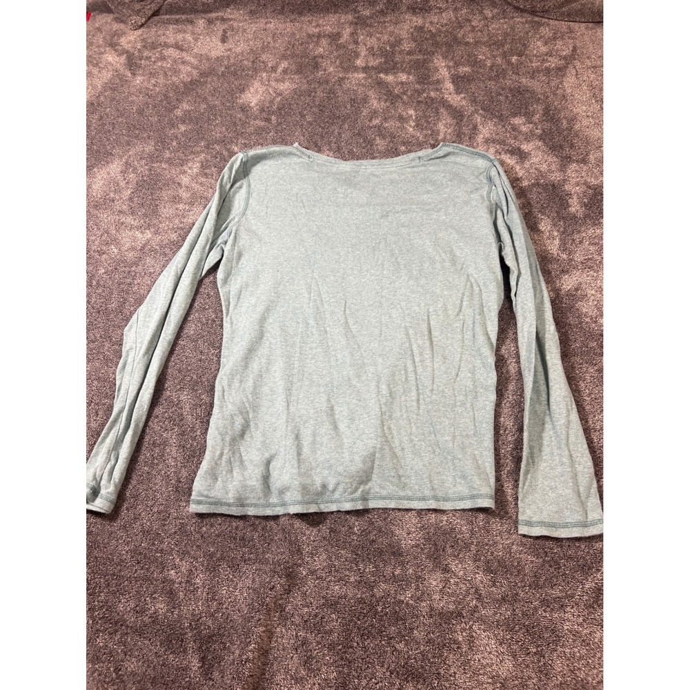 Carhartt Womens Long Sleeve V-Neck T-Shirt Blue Heather Cotton 100683 473 Size M - Picture 7 of 8